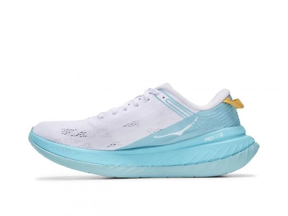 Hoka One One Carbon X Hardloopschoenen Cyaan/wit Dames 4 Hoka One One Carbon X Hardloopschoenen Cyaan/wit Dames - Afbeelding 2