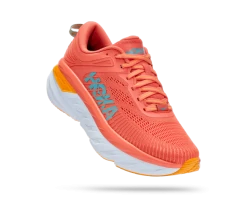 Hoka One One Hoka Bondi 7 Hardloopschoenen Roze Dames -Sportschoenenwinkel 1110519 ccsd 001