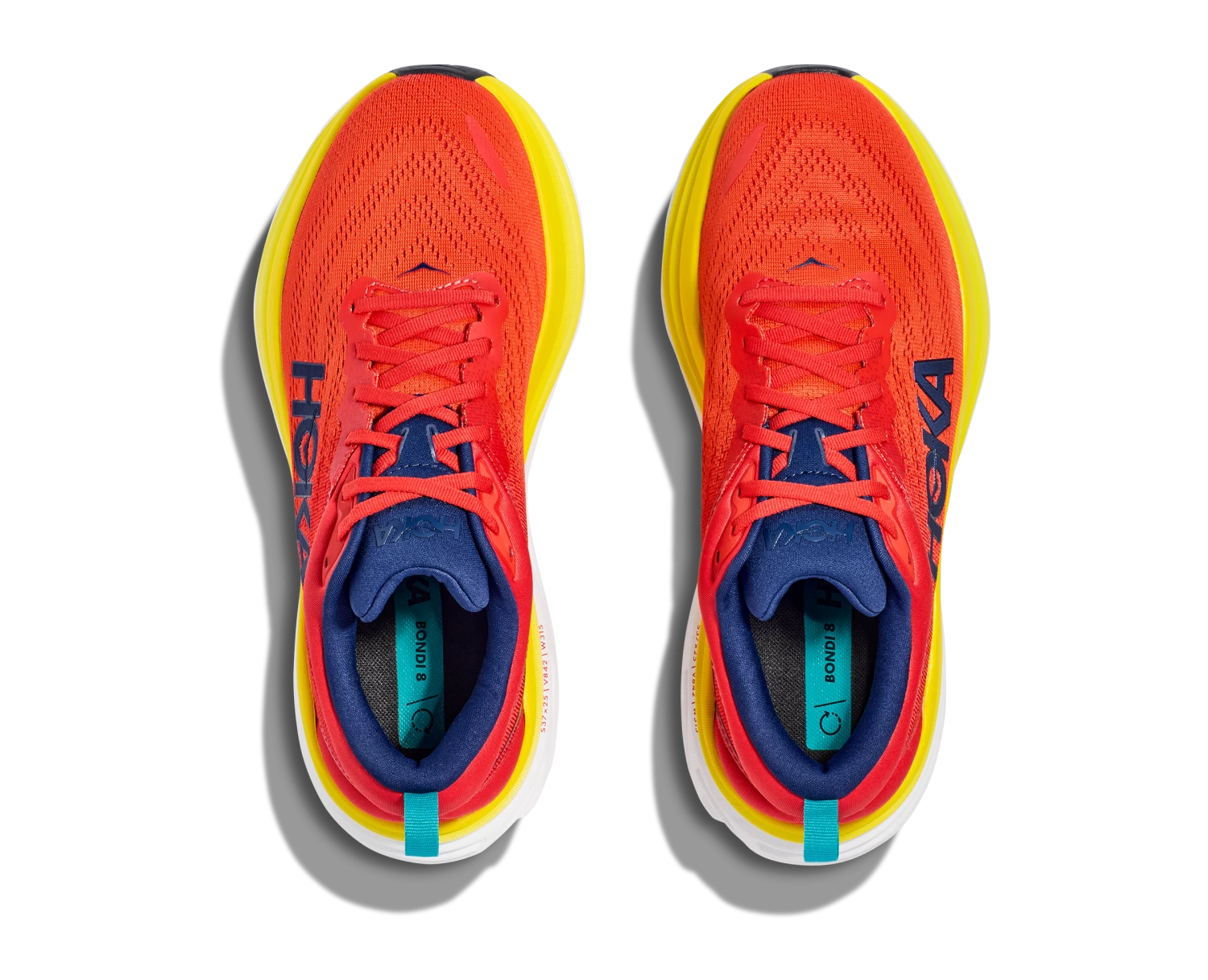 Hoka One One Hoka Bondi 8 Hardloopschoenen Geel/rood Heren 5 Hoka One One Hoka Bondi 8 Hardloopschoenen Geel/rood Heren - Afbeelding 3