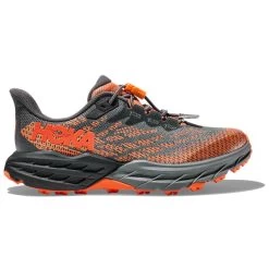 HOKA ONE ONE SPEEDGOAT 5 YOUTH CASTLEROCK/VIBRANT ORANGE 23