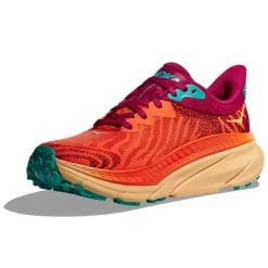 HOKA ONE ONE CHALLENGER 7 W FLAME/CHERRIES JUBILEE 23 -Sportschoenenwinkel 9 126060 challenger 7 w flame cherries jubilee 1134498 fcjb 04