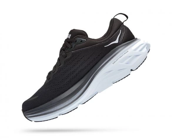 Hoka One One Hoka Bondi 8 Hardloopschoenen Zwart/wit Dames 4 Hoka One One Hoka Bondi 8 Hardloopschoenen Zwart/wit Dames - Afbeelding 2