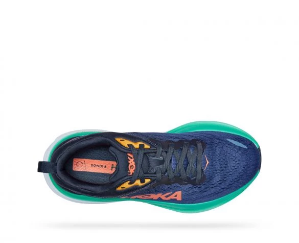 Hoka One One Hoka Bondi 8 Wide Hardloopschoenen Blauw Dames 5 Hoka One One Hoka Bondi 8 Wide Hardloopschoenen Blauw Dames - Afbeelding 3