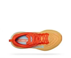 Hoka One One Hoka Bondi 8 Hardloopschoenen Rood/geel Heren -Sportschoenenwinkel hoka bondi 8 1123202 pbay 003