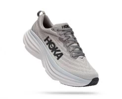 Hoka One One Hoka Bondi 8 Wide Hardloopschoenen Grijs Heren