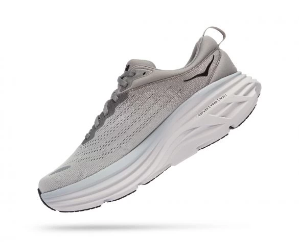 Hoka One One Hoka Bondi 8 Wide Hardloopschoenen Grijs Heren 4 Hoka One One Hoka Bondi 8 Wide Hardloopschoenen Grijs Heren - Afbeelding 2
