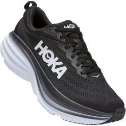 Hoka Bondi 8 Wide Hardloopschoenen Heren - Zwart / Wit