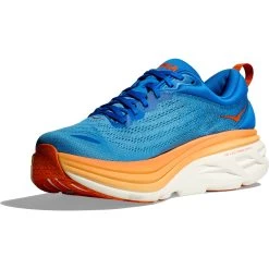Hoka Bondi 8 Wide Hardloopschoenen Heren - Coastal Sky / Vibrant Orange -Sportschoenenwinkel hoka bondi 8 running shoes coastal sky vibrant orange 5 1364192