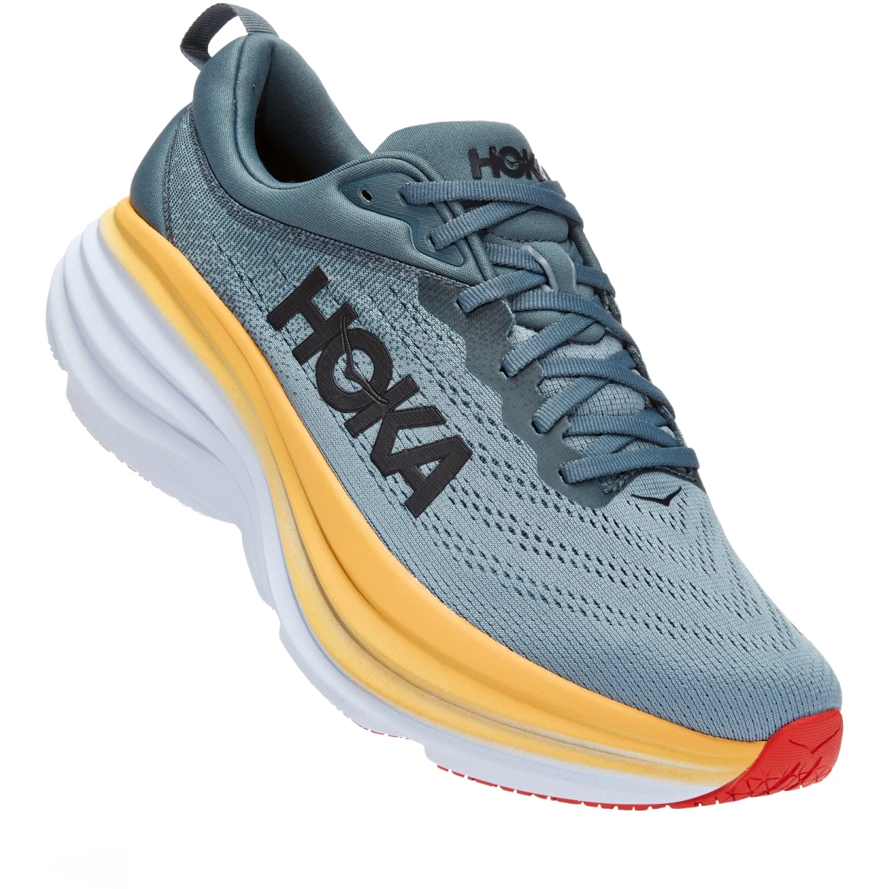 Hoka Bondi 8 Hardloopschoenen Heren - Goblin Blue / Mountain Spring 3 Hoka Bondi 8 Hardloopschoenen Heren - Goblin Blue / Mountain Spring