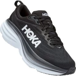 Hoka Bondi 8 Wide Hardloopschoenen Dames - Zwart / Wit
