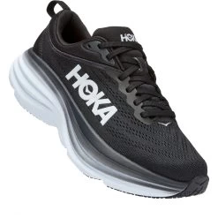 Hoka Bondi 8 Hardloopschoenen Dames - Zwart / Wit