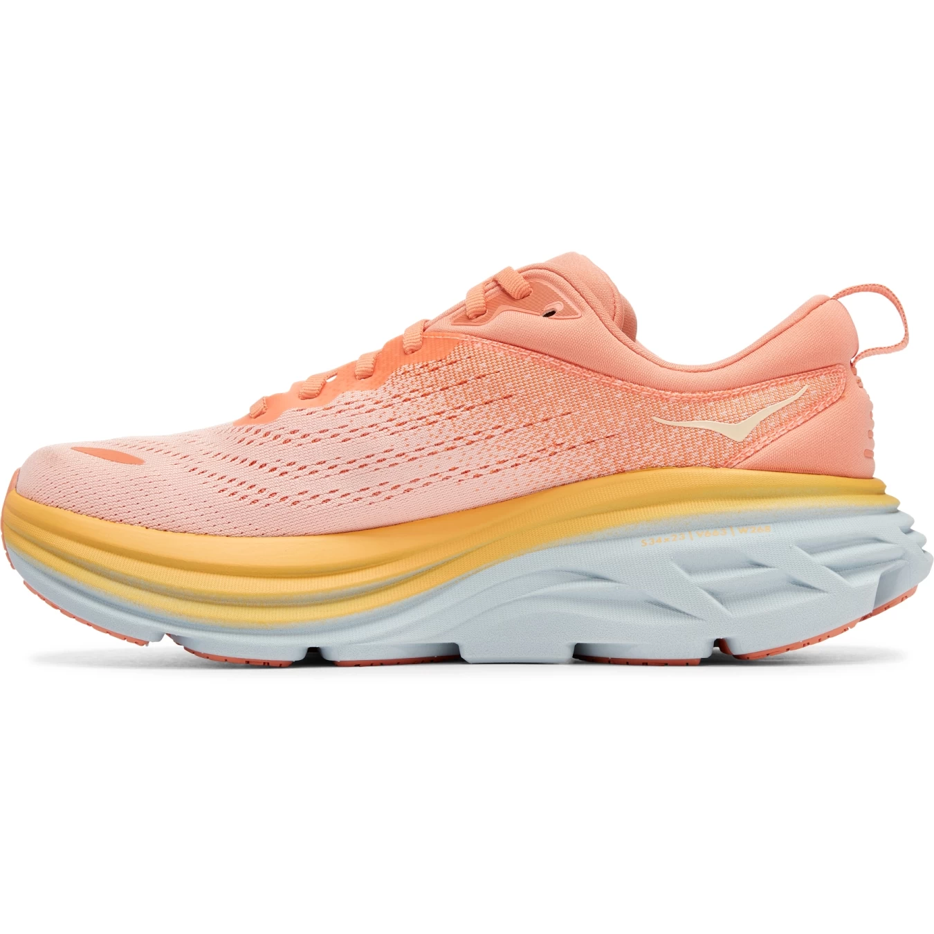 Hoka Bondi 8 Hardloopschoenen Dames - Shell Coral / Peach Parfait 8 Hoka Bondi 8 Hardloopschoenen Dames - Shell Coral / Peach Parfait - Afbeelding 6
