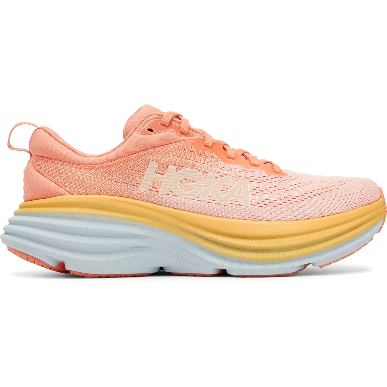 Hoka Bondi 8 Hardloopschoenen Dames - Shell Coral / Peach Parfait 7 Hoka Bondi 8 Hardloopschoenen Dames - Shell Coral / Peach Parfait - Afbeelding 5
