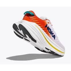 Hoka Bondi X Hardloopschoenen - Blanc De Blanc / Flame -Sportschoenenwinkel hoka bondi x running shoes blanc de blanc flame 7 1460245
