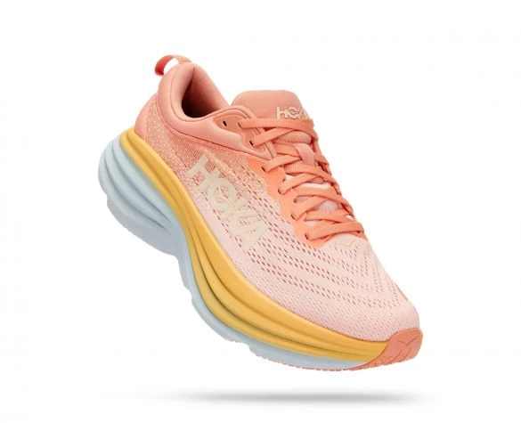 Hoka One One Hoka Bondi 8 Hardloopschoenen Zalm Roze Dames 3 Hoka One One Hoka Bondi 8 Hardloopschoenen Zalm Roze Dames