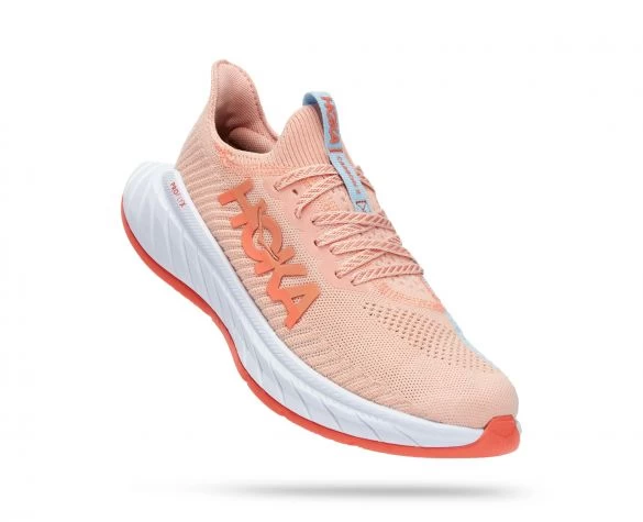 Hoka One One Hoka Carbon X 3 Hardloopschoenen Roze/blauw Dames 3 Hoka One One Hoka Carbon X 3 Hardloopschoenen Roze/blauw Dames