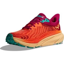 Hoka Challenger 7 Hardloopschoenen Dames - Flame / Cherries Jubilee -Sportschoenenwinkel hoka challenger atr 7 women s running shoes flame cherries jubilee 6 1439536 1