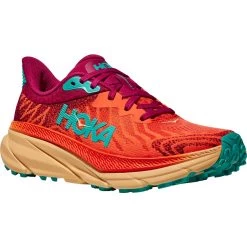 Hoka Challenger 7 Hardloopschoenen Dames - Flame / Cherries Jubilee