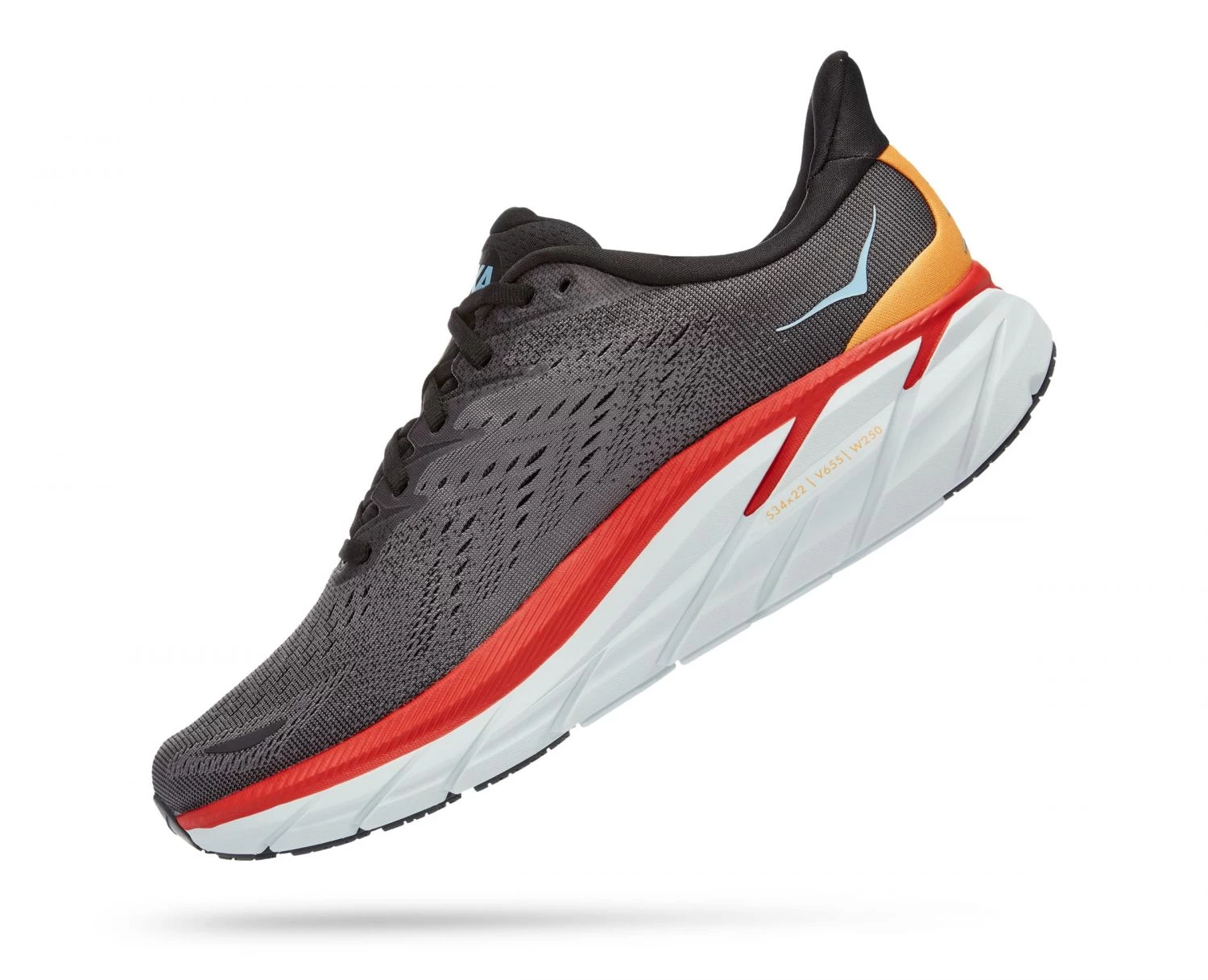 Hoka One One Hoka Clifton 8 Hardloopschoenen Grijs/rood Heren 4 Hoka One One Hoka Clifton 8 Hardloopschoenen Grijs/rood Heren - Afbeelding 2