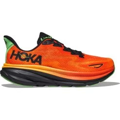Hoka Clifton 9 Hardloopschoenen Heren - Flame / Vibrant Orange -Sportschoenenwinkel hoka clifton 9 running shoes flame vibrant orange 2 1502491