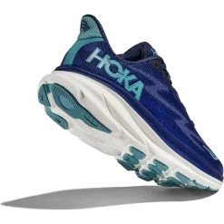 Hoka Clifton 9 Hardloopschoenen Dames - Bellwether Blue / Evening Sky -Sportschoenenwinkel hoka clifton 9 womens running shoes bellwether blue evening sky 5 1502371