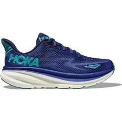 Hoka Clifton 9 Hardloopschoenen Dames - Bellwether Blue / Evening Sky -Sportschoenenwinkel hoka clifton 9 womens running shoes bellwether blue evening sky 8 1502374