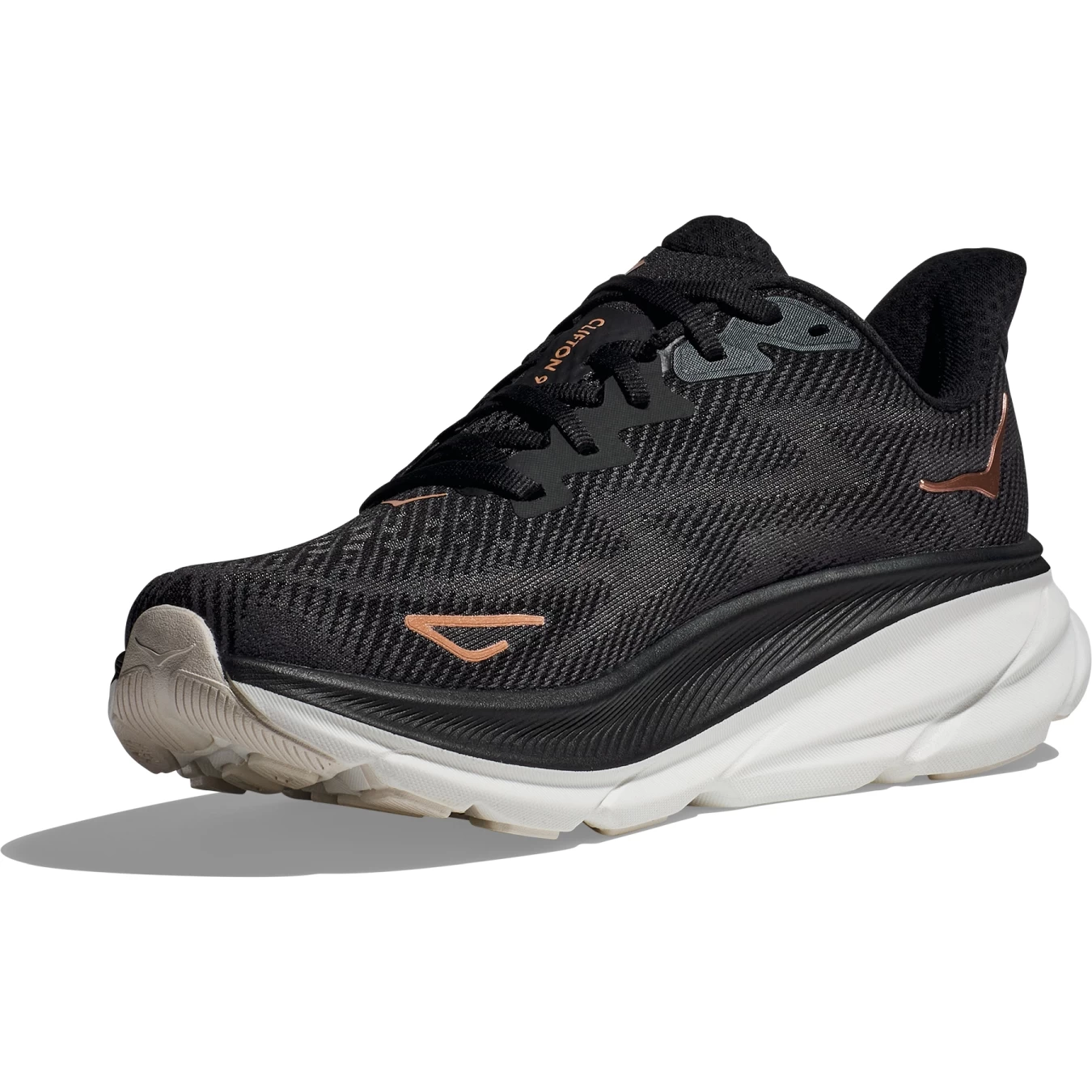 Hoka Clifton 9 Hardloopschoenen Dames - Zwart / Rose Gold 4 Hoka Clifton 9 Hardloopschoenen Dames - Zwart / Rose Gold - Afbeelding 2