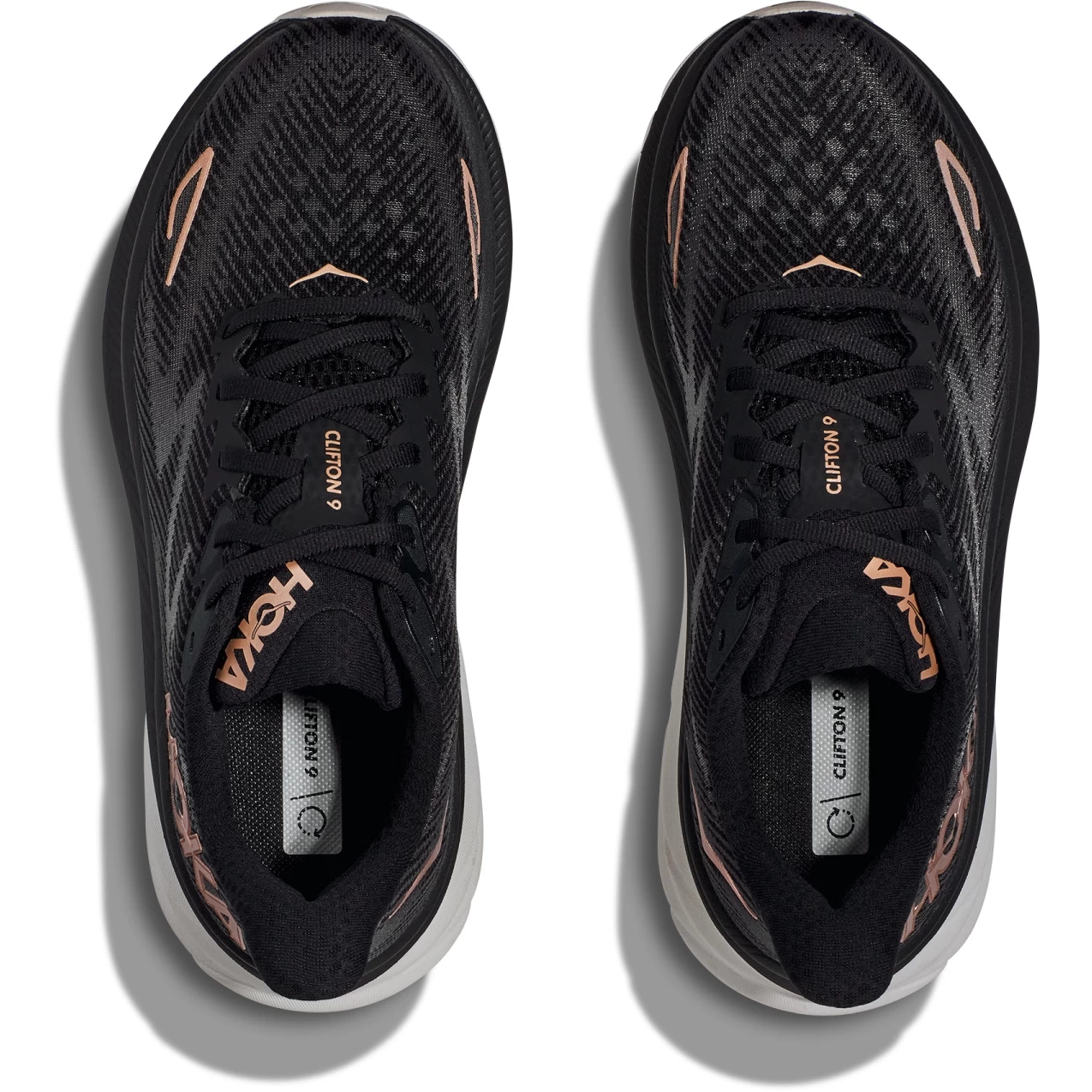 Hoka Clifton 9 Hardloopschoenen Dames - Zwart / Rose Gold 9 Hoka Clifton 9 Hardloopschoenen Dames - Zwart / Rose Gold - Afbeelding 7