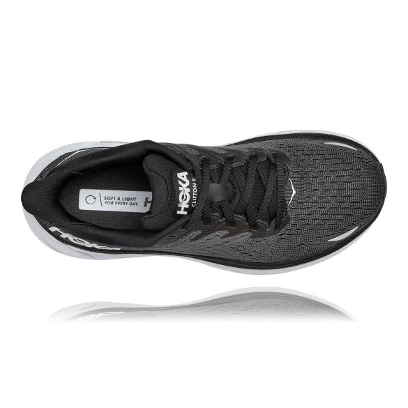 Hoka One One Clifton 8 Hardloopschoenen Zwart/wit Dames 6 Hoka One One Clifton 8 Hardloopschoenen Zwart/wit Dames - Afbeelding 4