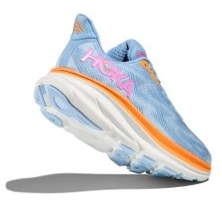 Hoka One One Hoka Clifton 9 Hardloopschoenen Blauw/oranje Dames -Sportschoenenwinkel hoka hardloopschoenen 1127896 abiw 004