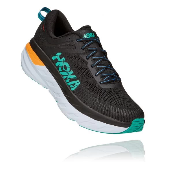 Hoka One One Bondi 7 Hardloopschoenen Zwart/wit Heren 4 Hoka One One Bondi 7 Hardloopschoenen Zwart/wit Heren - Afbeelding 2