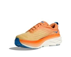 Hoka One One Hoka Bondi 8 Hardloopschoenen Oranje/blauw Heren -Sportschoenenwinkel hoka heren bondi 8 1123202 imon 03