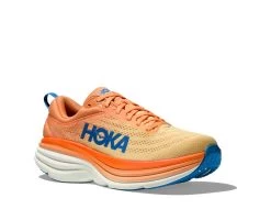 Hoka One One Hoka Bondi 8 Hardloopschoenen Oranje/blauw Heren -Sportschoenenwinkel hoka heren bondi 8 1123202 imon 06