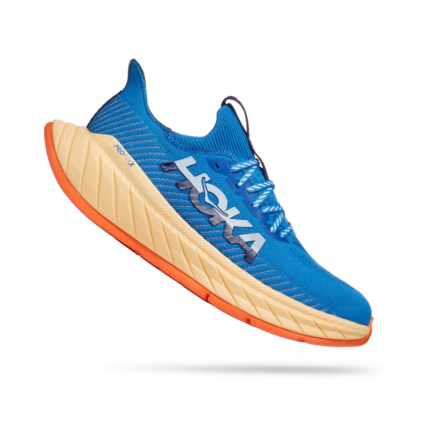 Hoka One One Hoka Carbon X 3 Hardloopschoenen Blauw/lichtoranje Heren 3 Hoka One One Hoka Carbon X 3 Hardloopschoenen Blauw/lichtoranje Heren