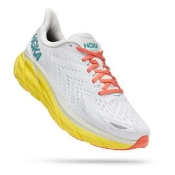 Hoka One One Hoka Clifton 8 Hardloopschoenen Wit/geel Heren -Sportschoenenwinkel hoka heren clifton 8 1119393 bdbi 02