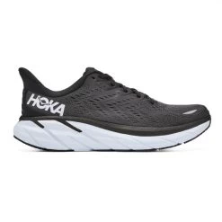 Hoka One One Clifton 8 Hardloopschoenen Zwart-wit Heren