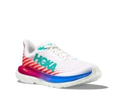 Hoka One One Hoka Mach 5 Hardloopschoenen Wit/rood Heren -Sportschoenenwinkel hoka heren mach 5 1127893 wfm 06