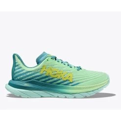 Hoka Mach 5 Hardloopschoenen - Lime Glow / Ocean Mist -Sportschoenenwinkel hoka mach 5 running shoes lime glow ocean mist1 2 1503116