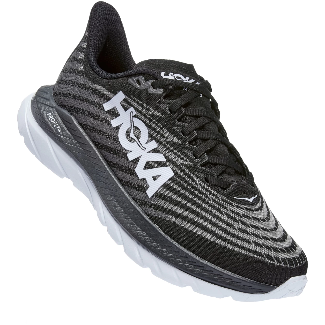 Hoka Mach 5 Wide Dames Hardloopschoenen - Zwart / Castlerock 3 Hoka Mach 5 Wide Dames Hardloopschoenen - Zwart / Castlerock