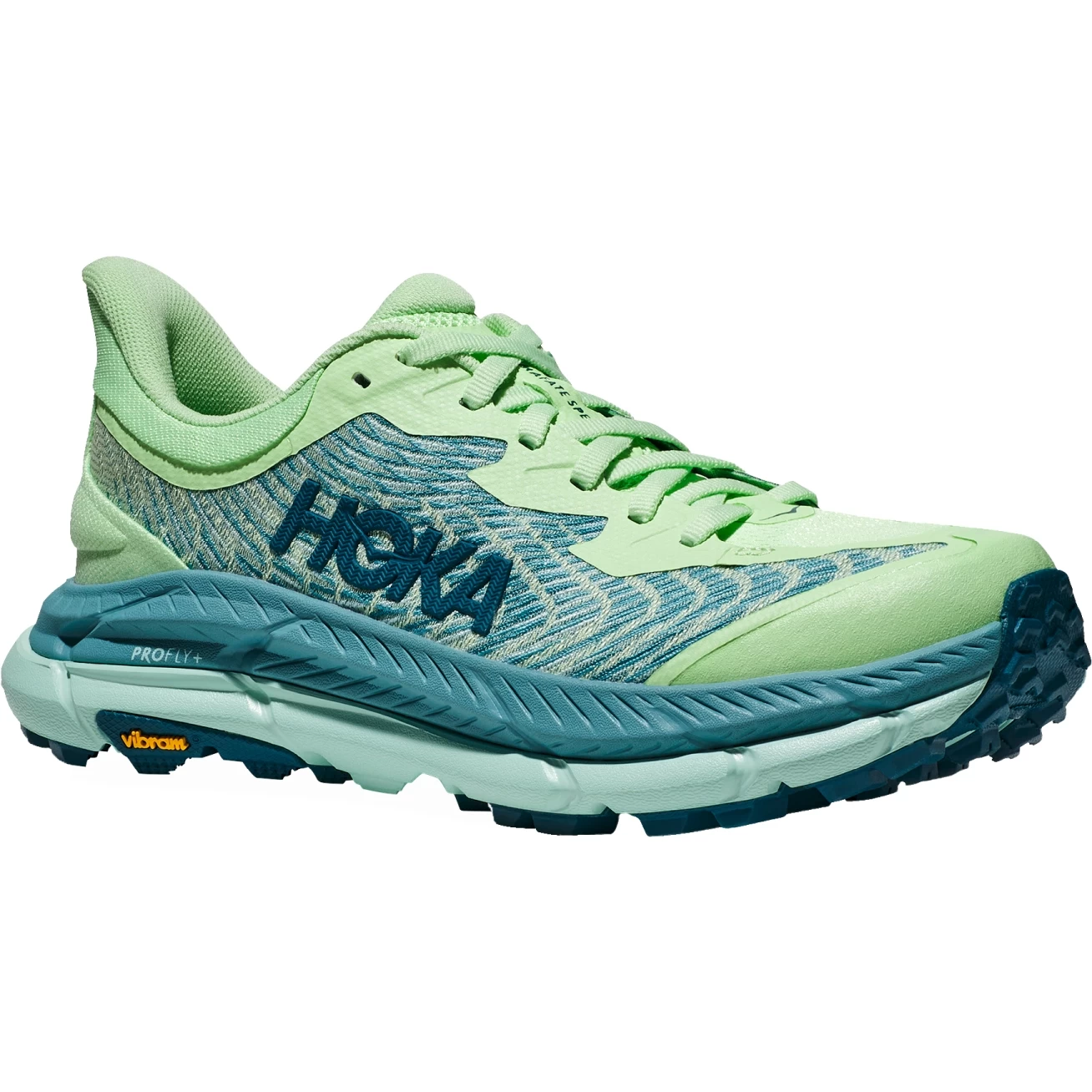 Hoka Mafate Speed 4 Hardloopschoenen Dames - Lime Glow / Ocean Mist 3 Hoka Mafate Speed 4 Hardloopschoenen Dames - Lime Glow / Ocean Mist