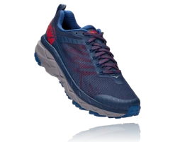 Hoka One One Challenger ATR 5 Hardloopschoenen Blauw/rood 10 Hoka One One Challenger ATR 5 Hardloopschoenen Blauw/rood -Sportschoenenwinkel hoka one challanger heren hardloopschoen blauw rood