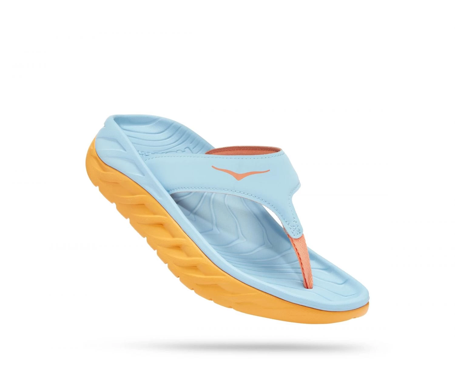 Hoka One One Hoka ORA Recovery Flip Slippers Blauw/oranje Dames 3 Hoka One One Hoka ORA Recovery Flip Slippers Blauw/oranje Dames