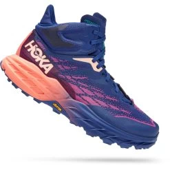 Hoka Speedgoat 5 Mid GTX Dames Hardloopschoenen - Bellwether Blue / Camellia -Sportschoenenwinkel hoka speedgoat 5 mid gtx women s hiking shoes bellwether blue camellia 8 1240503